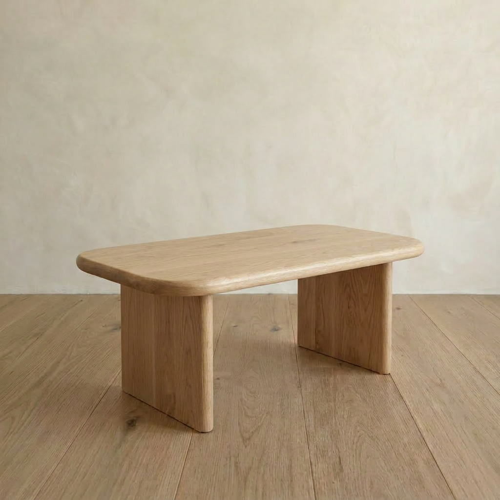 40 Inch Coffee Table in White Oak