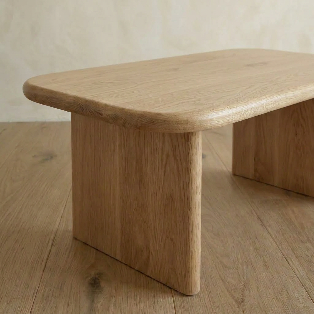40 Inch Coffee Table in White Oak