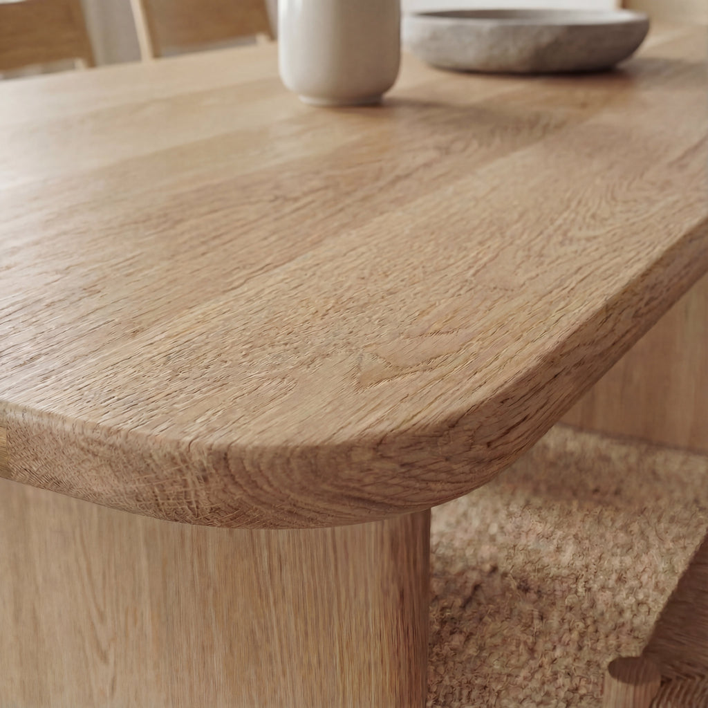 6 Person Dining Table in White Oak