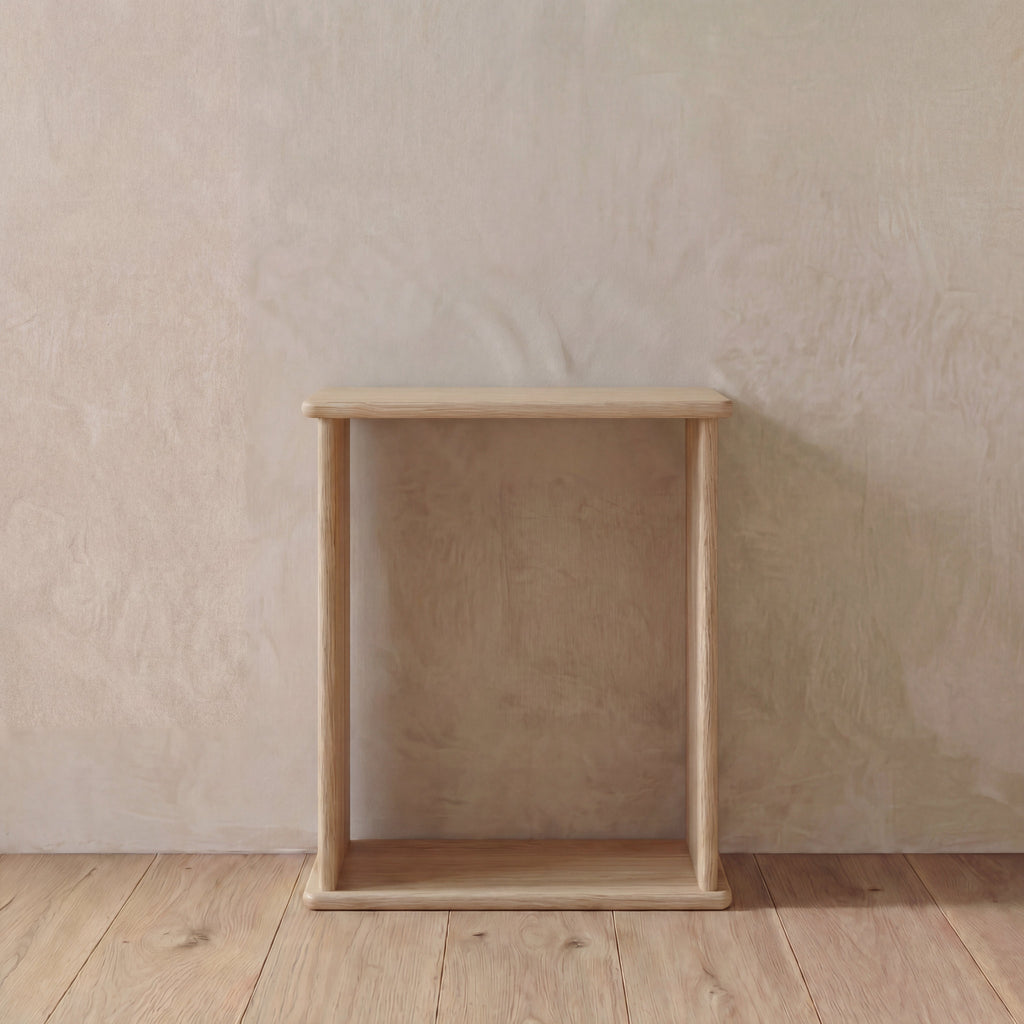 Side table in white oak