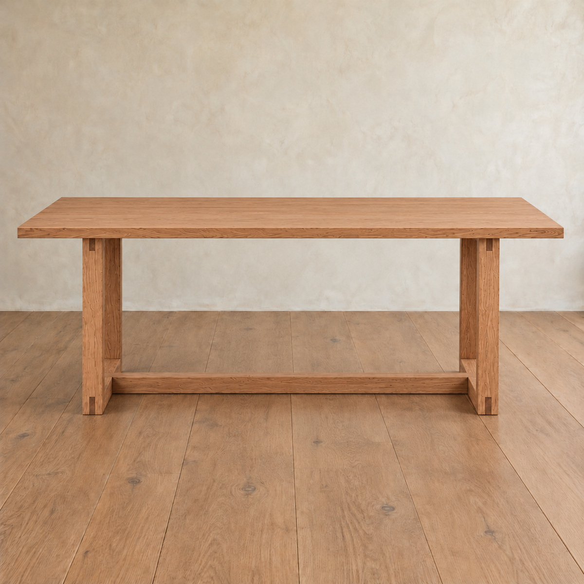 6 person dining table in red oak