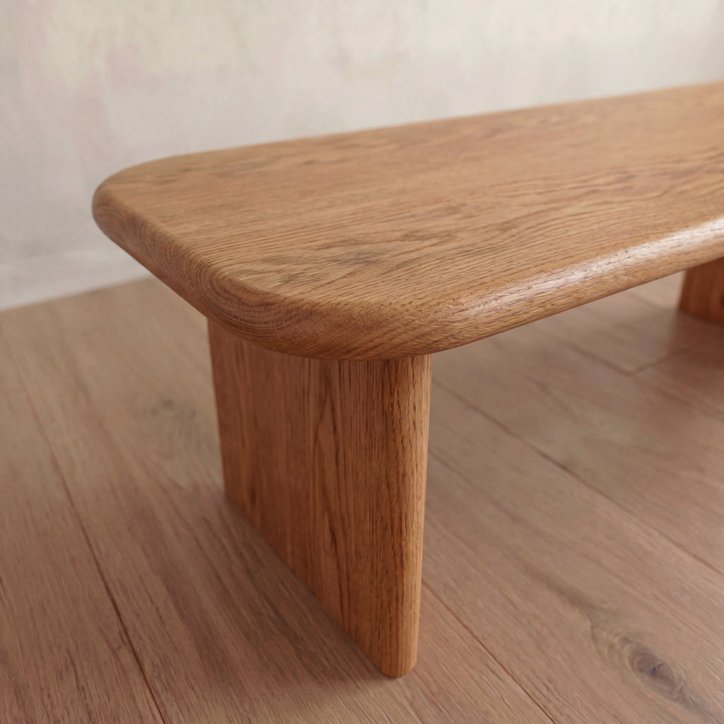 60 Inch Coffee Table in Red Oak