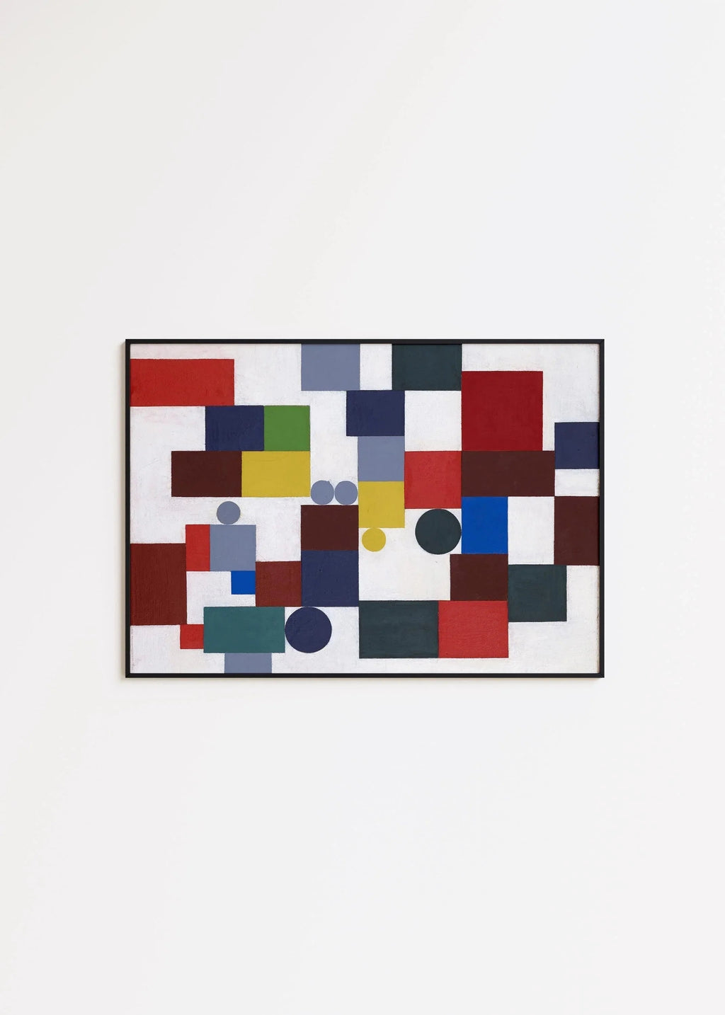 Estampe Bauhaus de Sophie Taeuber-Arp : Art mural moderniste, option d'encadrement à la main
