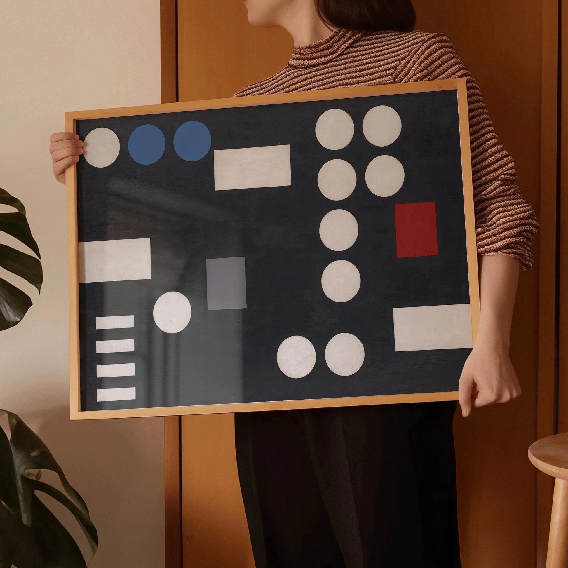 Estampe géométrique de Sophie Taeuber-Arp : Modernisme Bauhaus (Disponible encadrée)