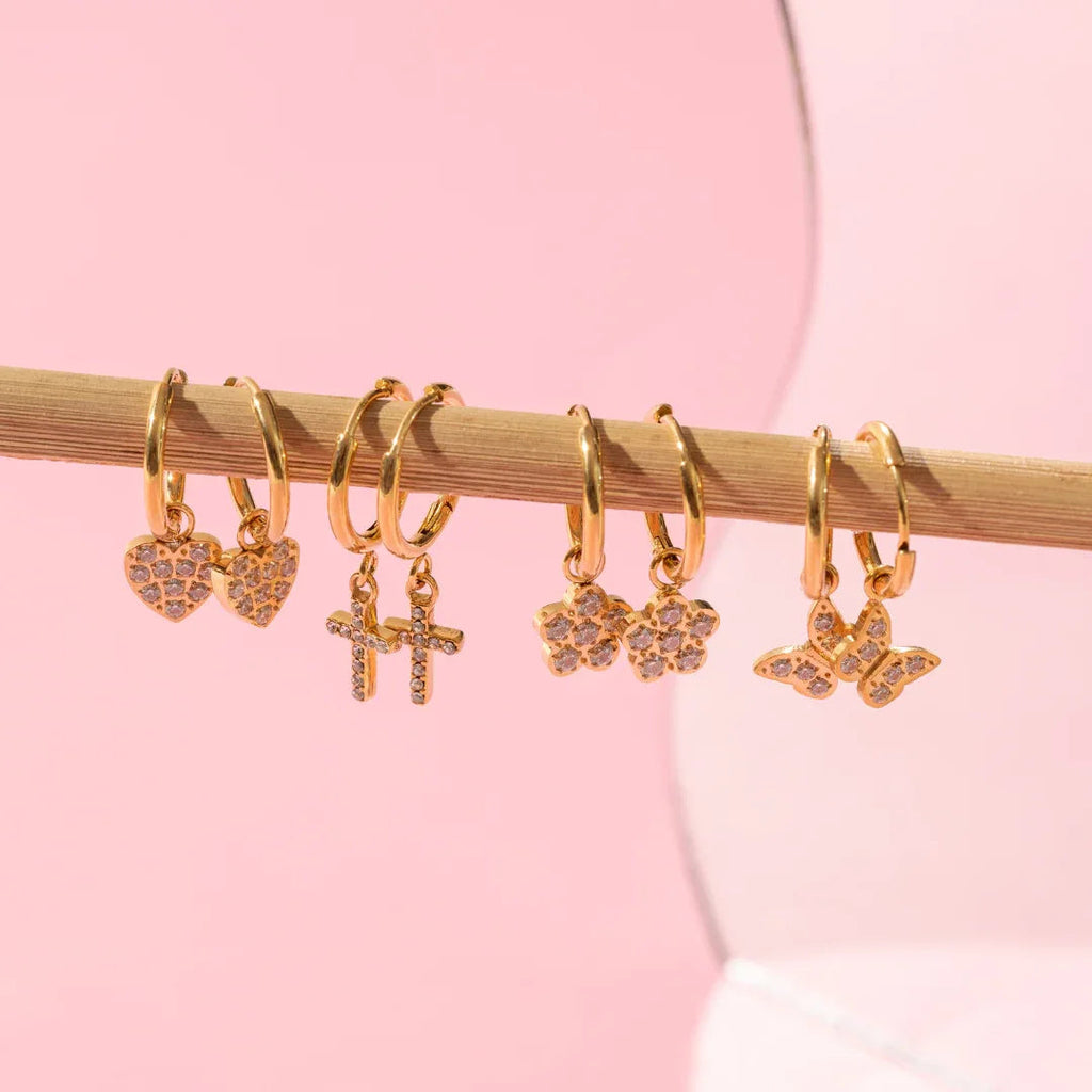Boucles d'oreilles Huggies étincelantes