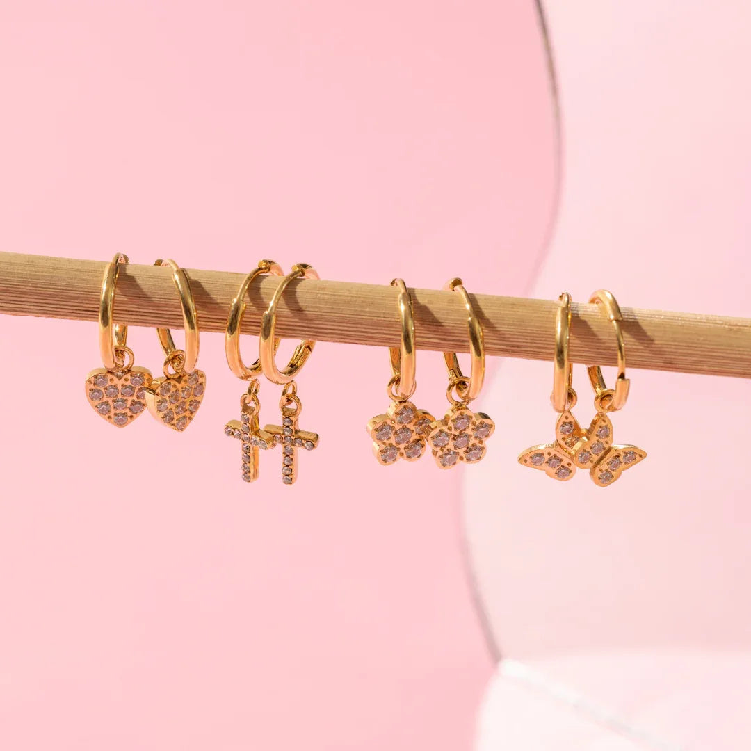 Boucles d'oreilles Huggies étincelantes