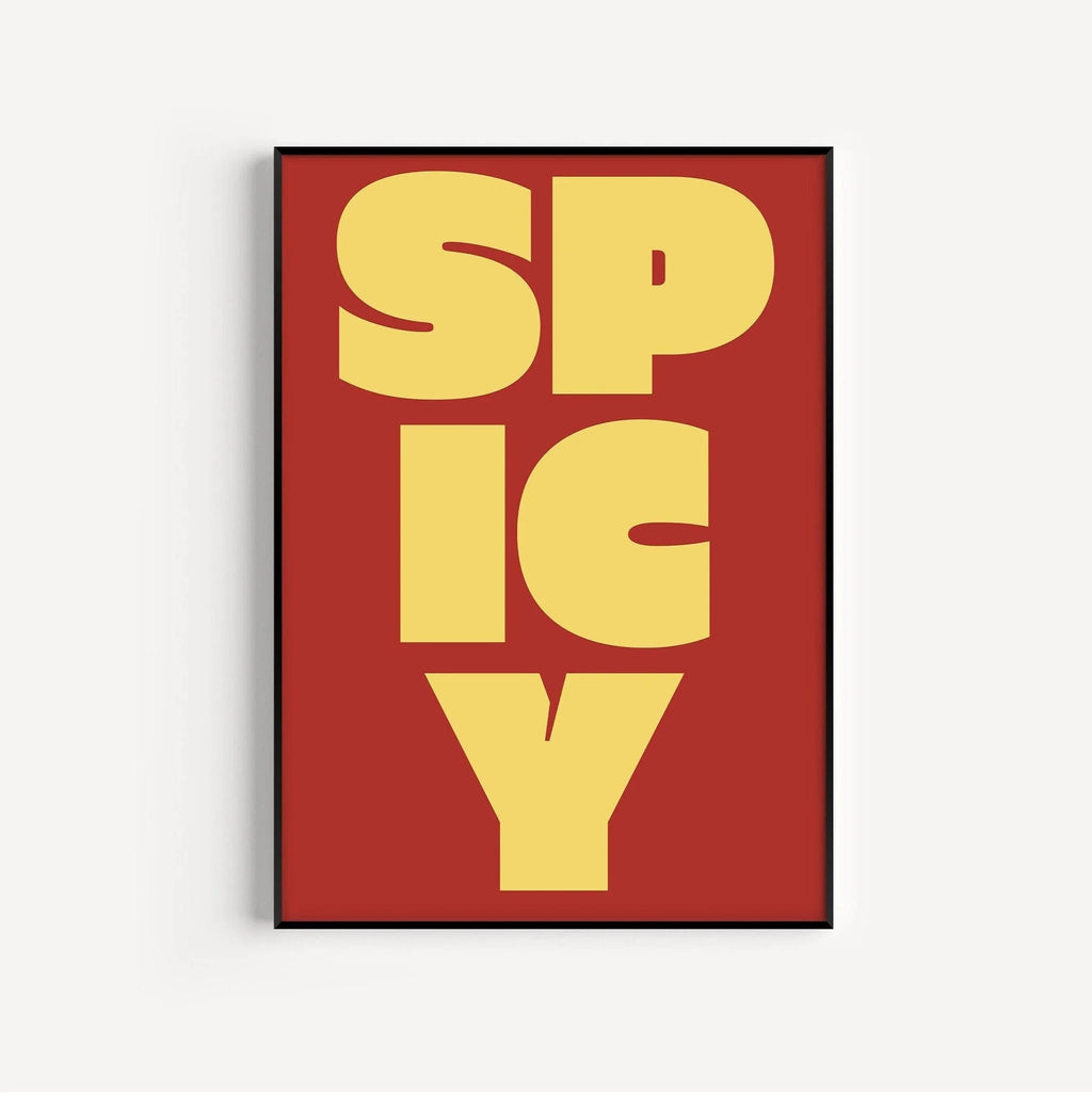 Estampe typographique épicée : Impression d’art giclée (avec ou sans cadre)