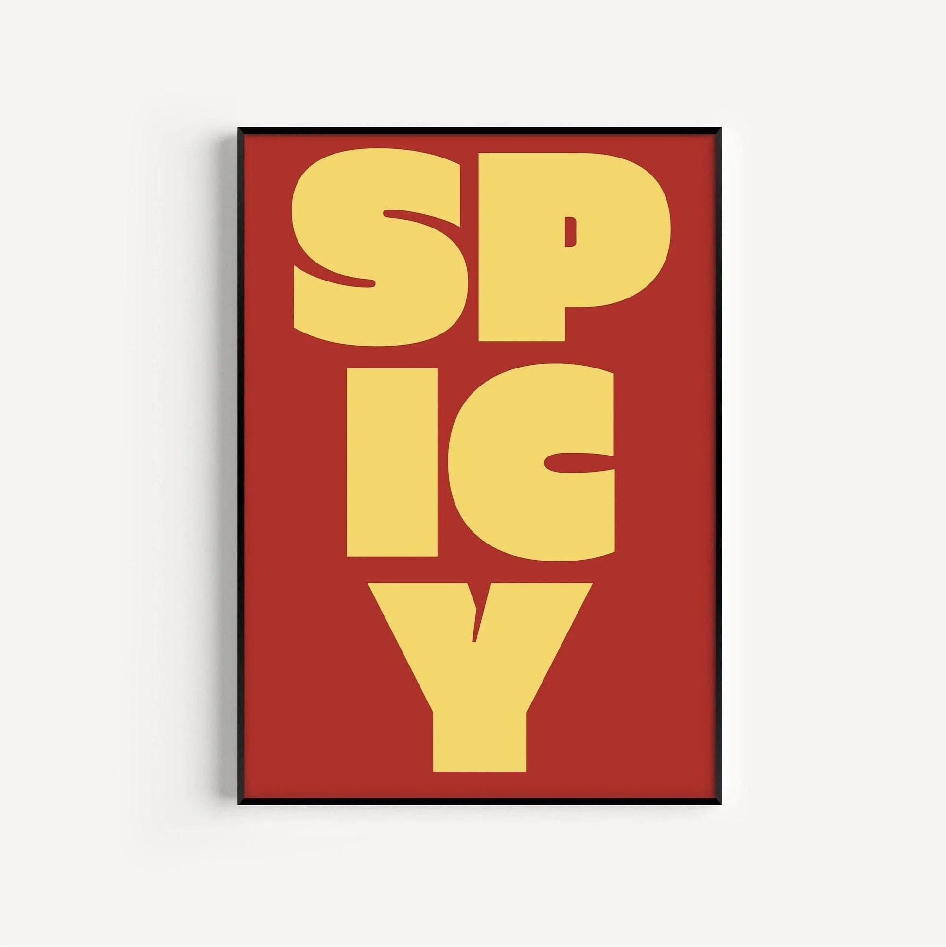 Estampe typographique épicée : Impression d’art giclée (avec ou sans cadre)