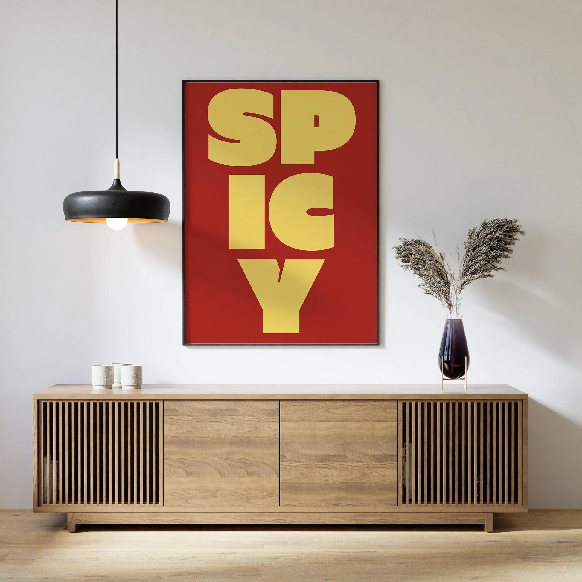 Estampe typographique épicée : Impression d’art giclée (avec ou sans cadre)