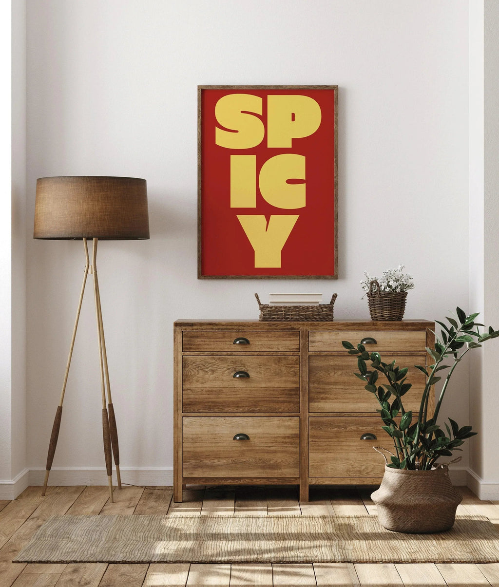 Estampe typographique épicée : Impression d’art giclée (avec ou sans cadre)