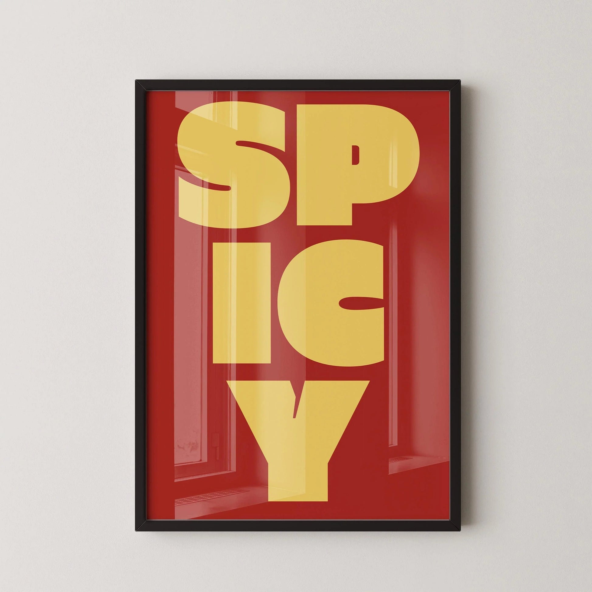 Estampe typographique épicée : Impression d’art giclée (avec ou sans cadre)