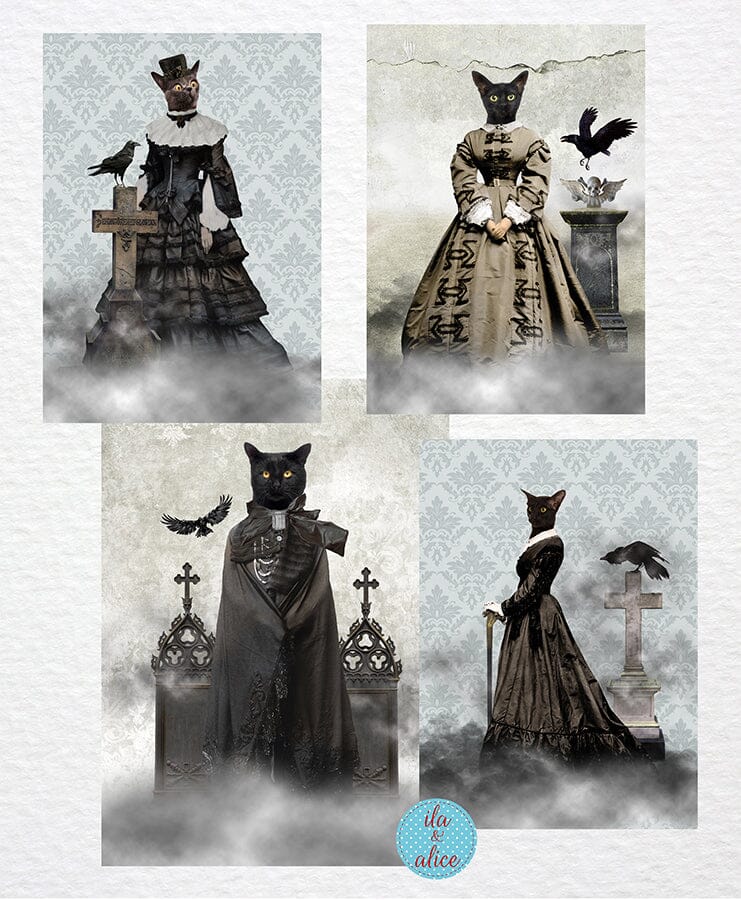 Spooky Black Cats