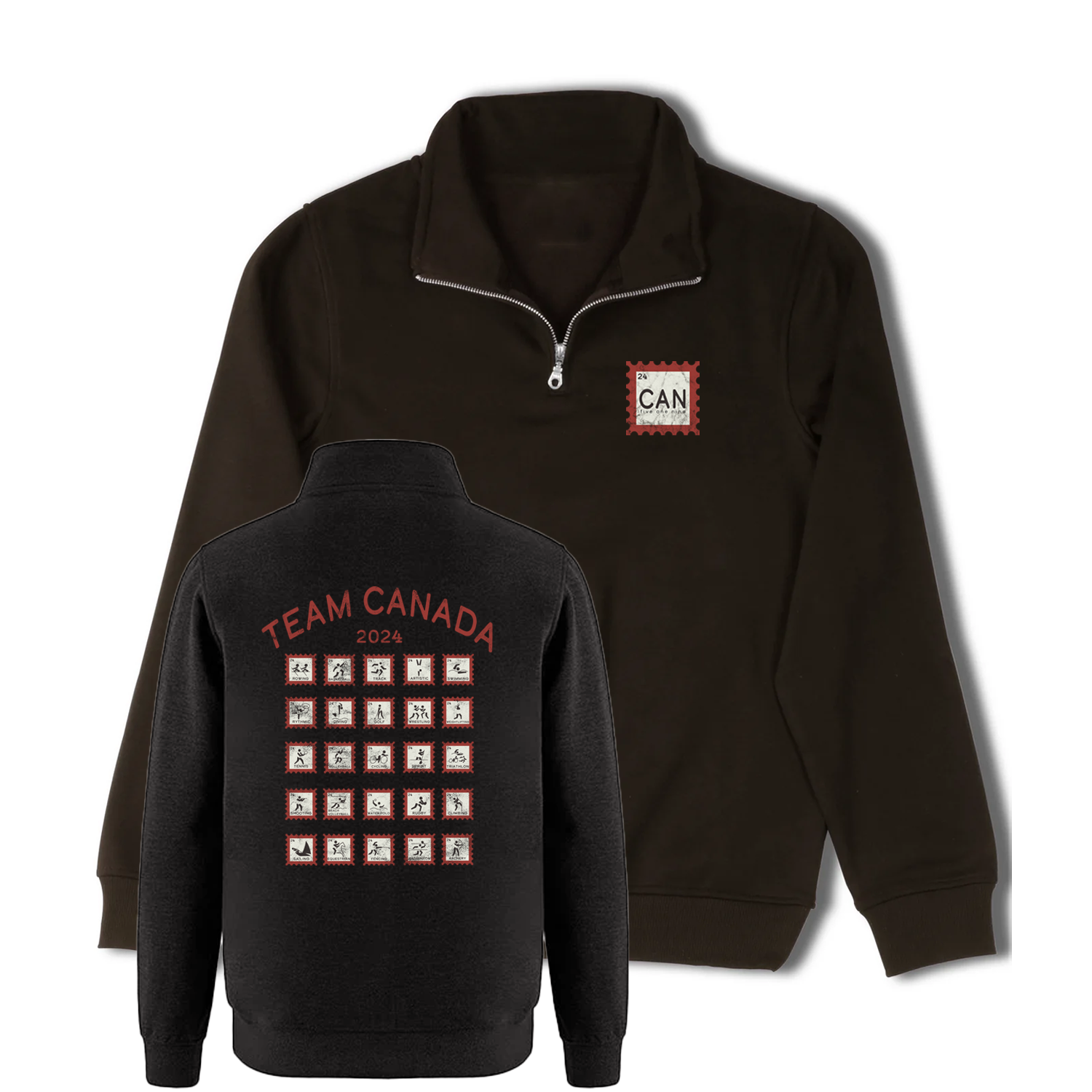 TIMBRE DU CANADA 1/4 ZIP (UNISEXE)