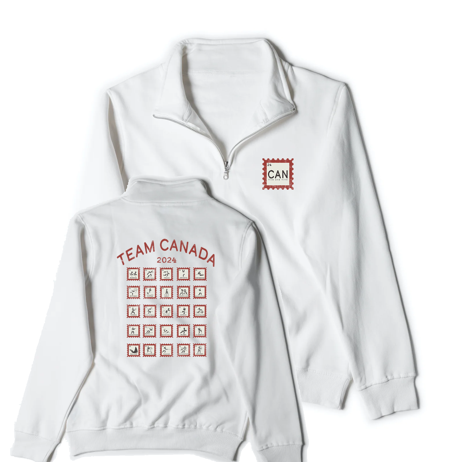 TIMBRE DU CANADA 1/4 ZIP (UNISEXE)