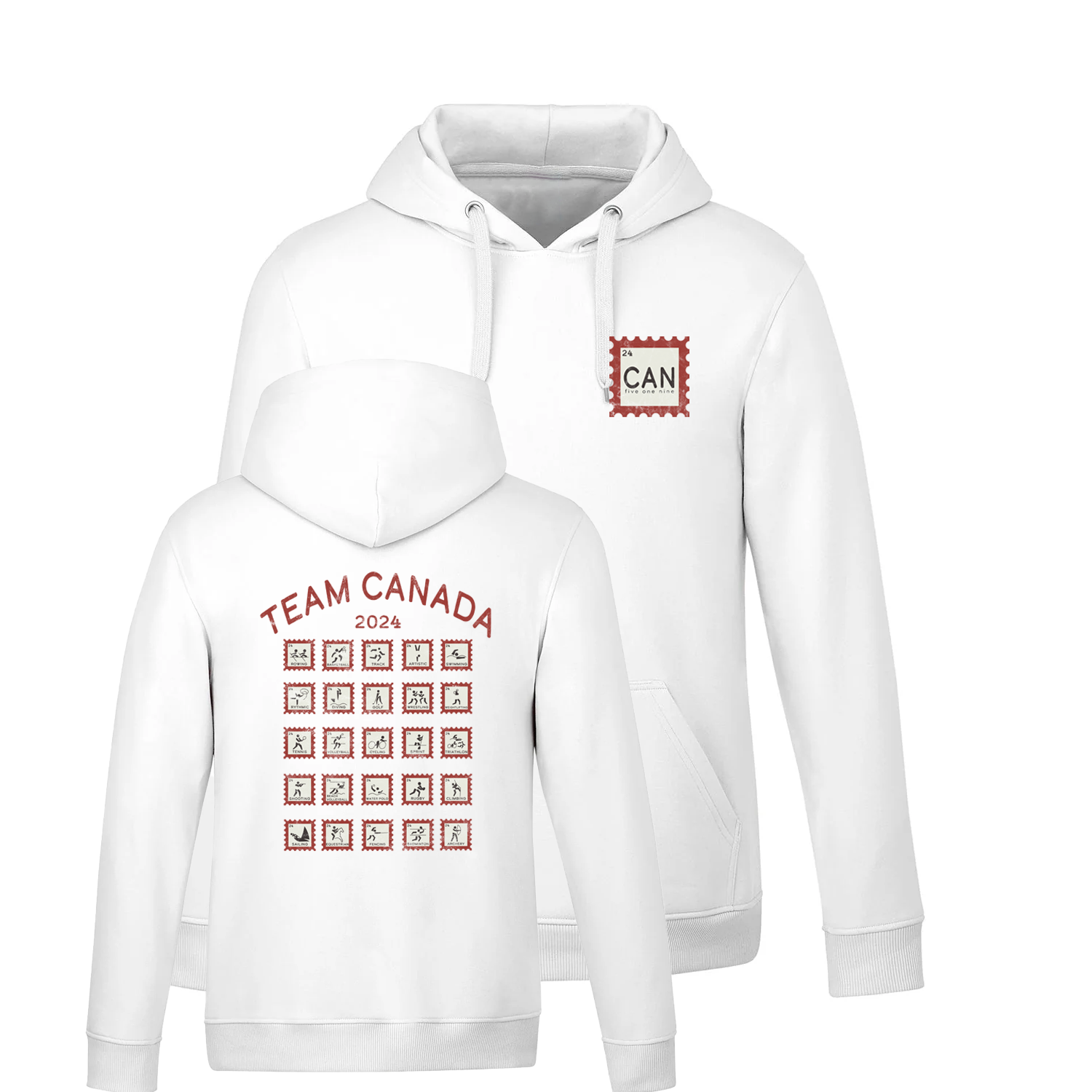 SWEAT À CAPUCHE TIMBRE DU CANADA (JEUNESSE)