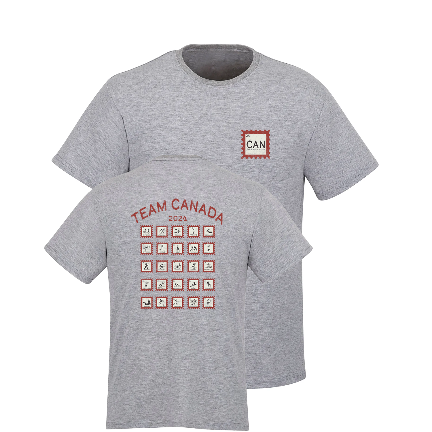 T-SHIRT TIMBRE CANADA (HOMME)