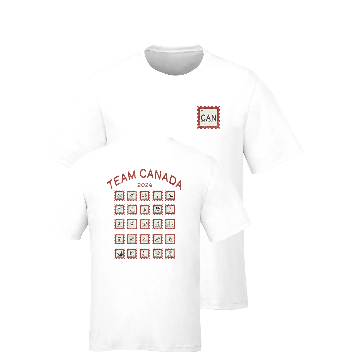 T-SHIRT TIMBRE CANADA (HOMME)