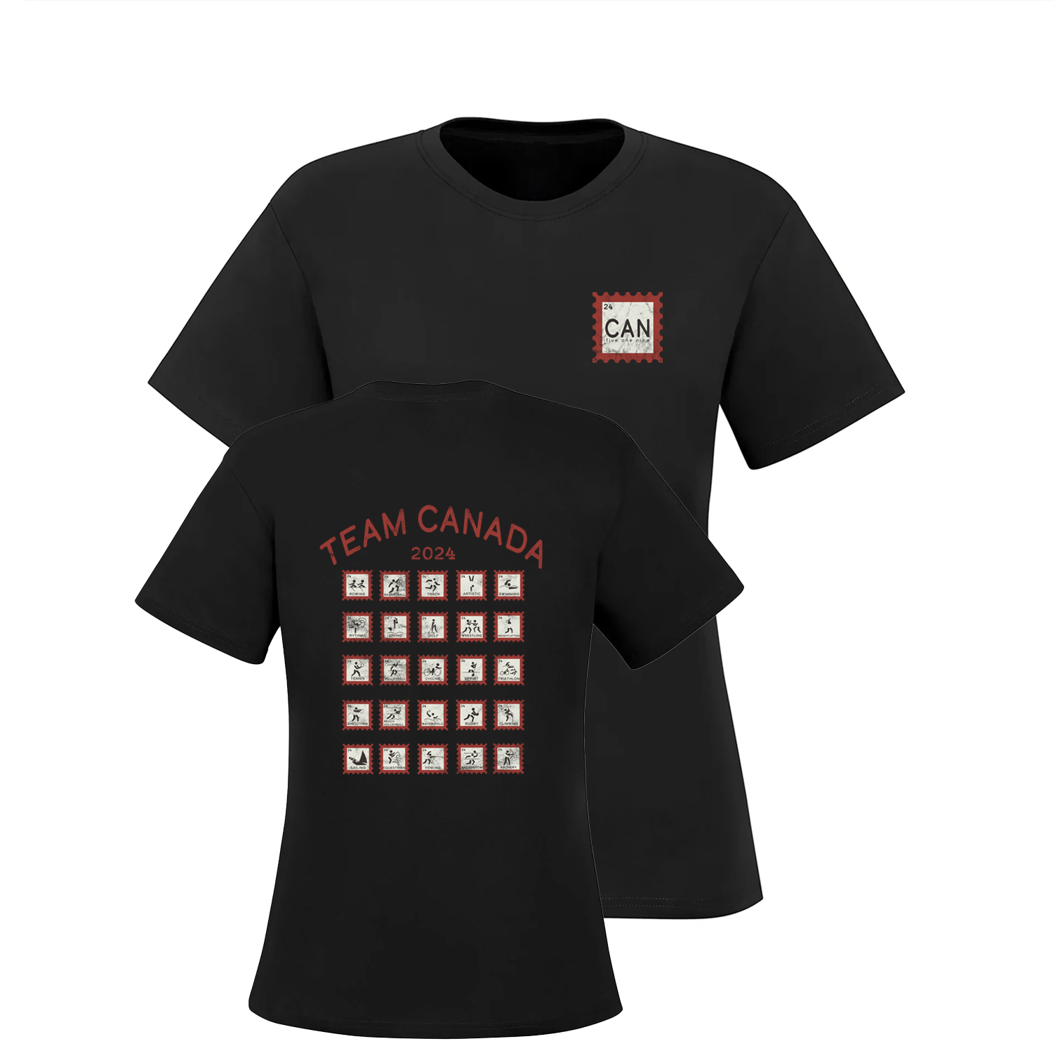 T-SHIRT AVEC TIMBRE DU CANADA (FEMME)