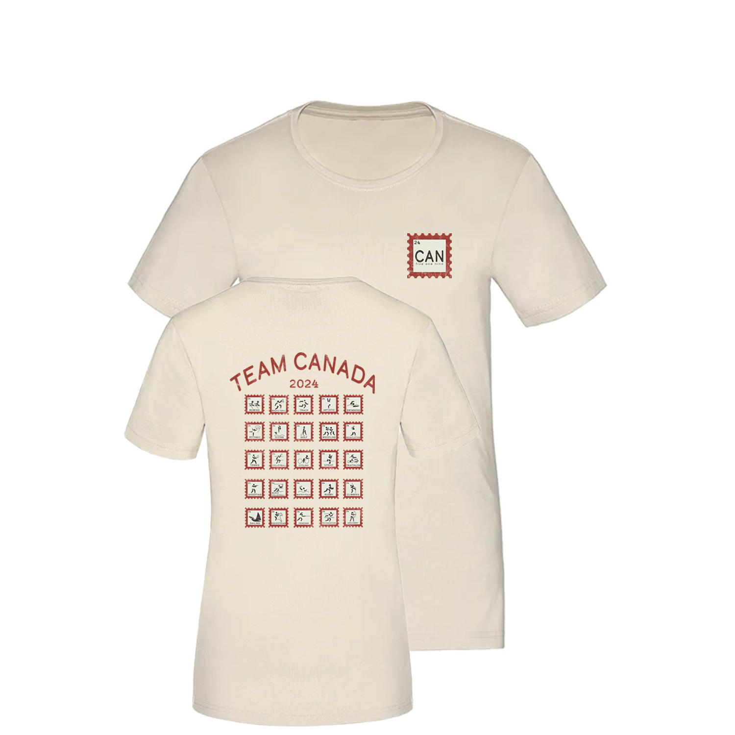 T-SHIRT AVEC TIMBRE DU CANADA (FEMME)