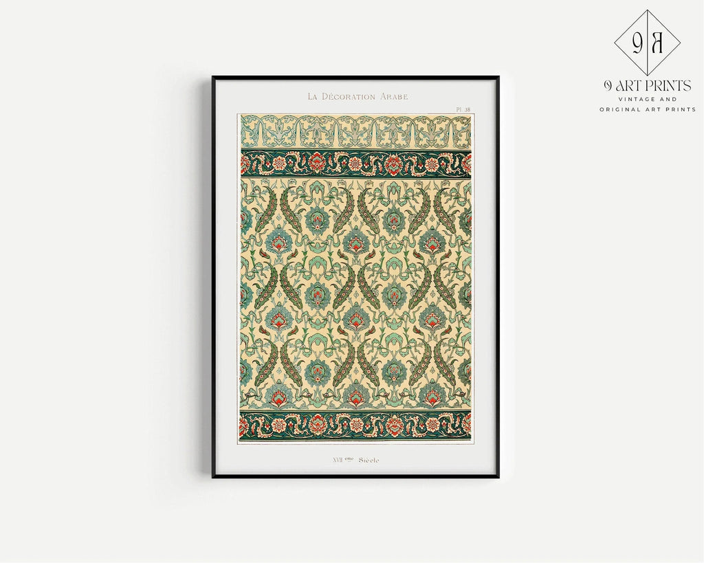 STATEMENT TRIO Arabian Patterns - Emille Prisses D'Avennes |  | Vintage Islamic Persian Pattern Art available framed
