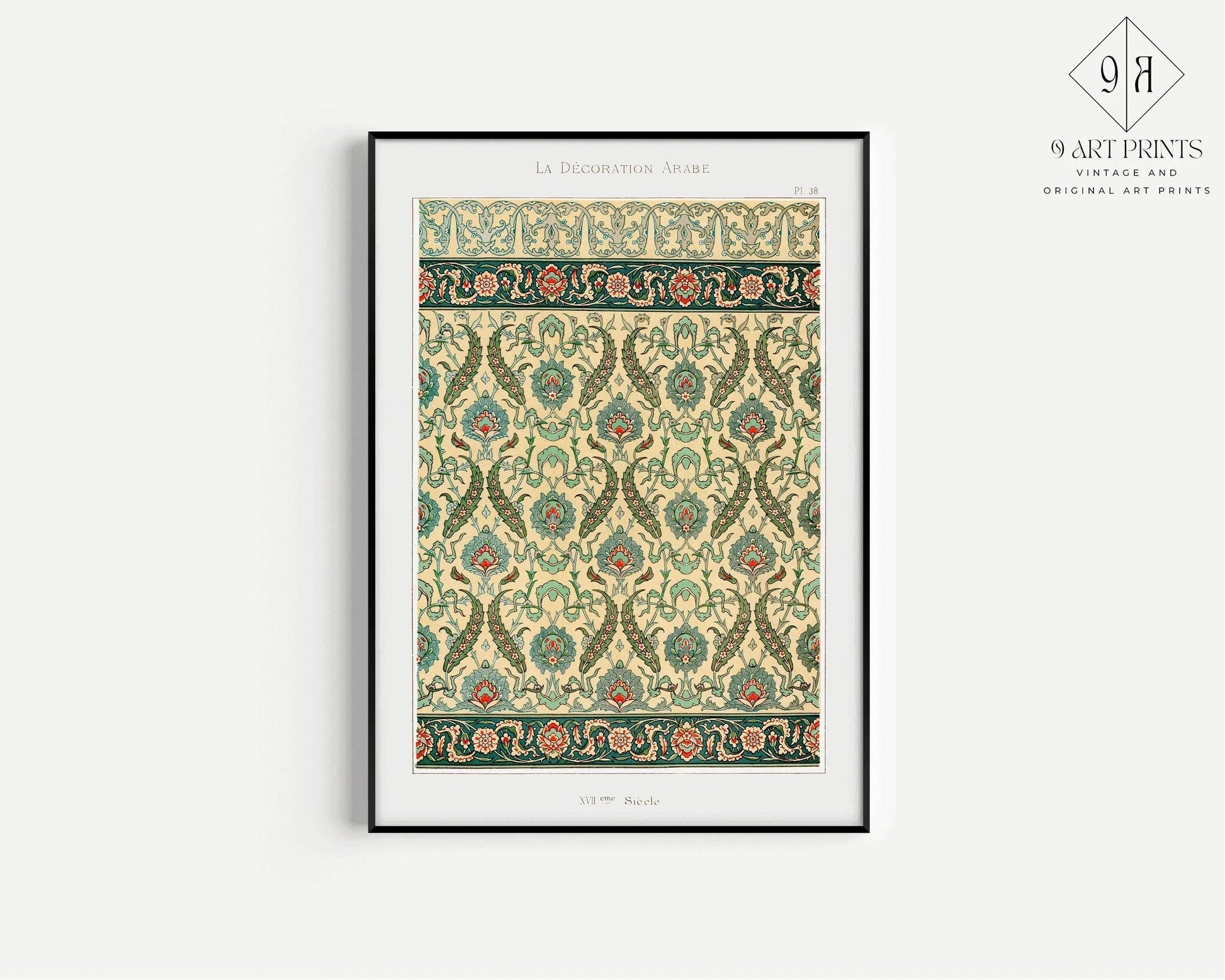 STATEMENT TRIO Arabian Patterns - Emille Prisses D'Avennes |  | Vintage Islamic Persian Pattern Art available framed