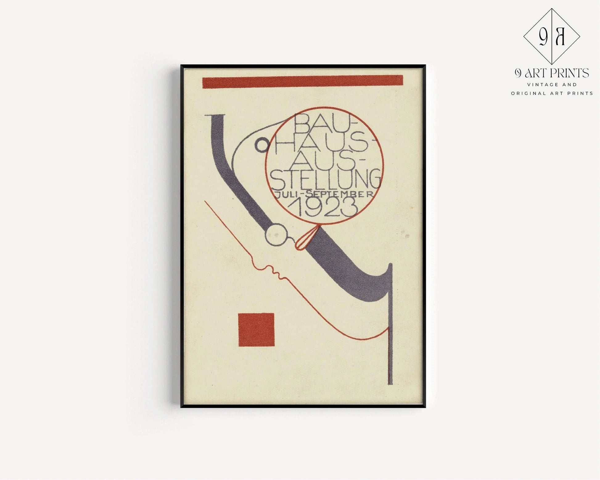 TRIO D'ŒUVRES Vintage Bauhaus | Estampes d'exposition du milieu du siècle | Disponibles encadrées ou non