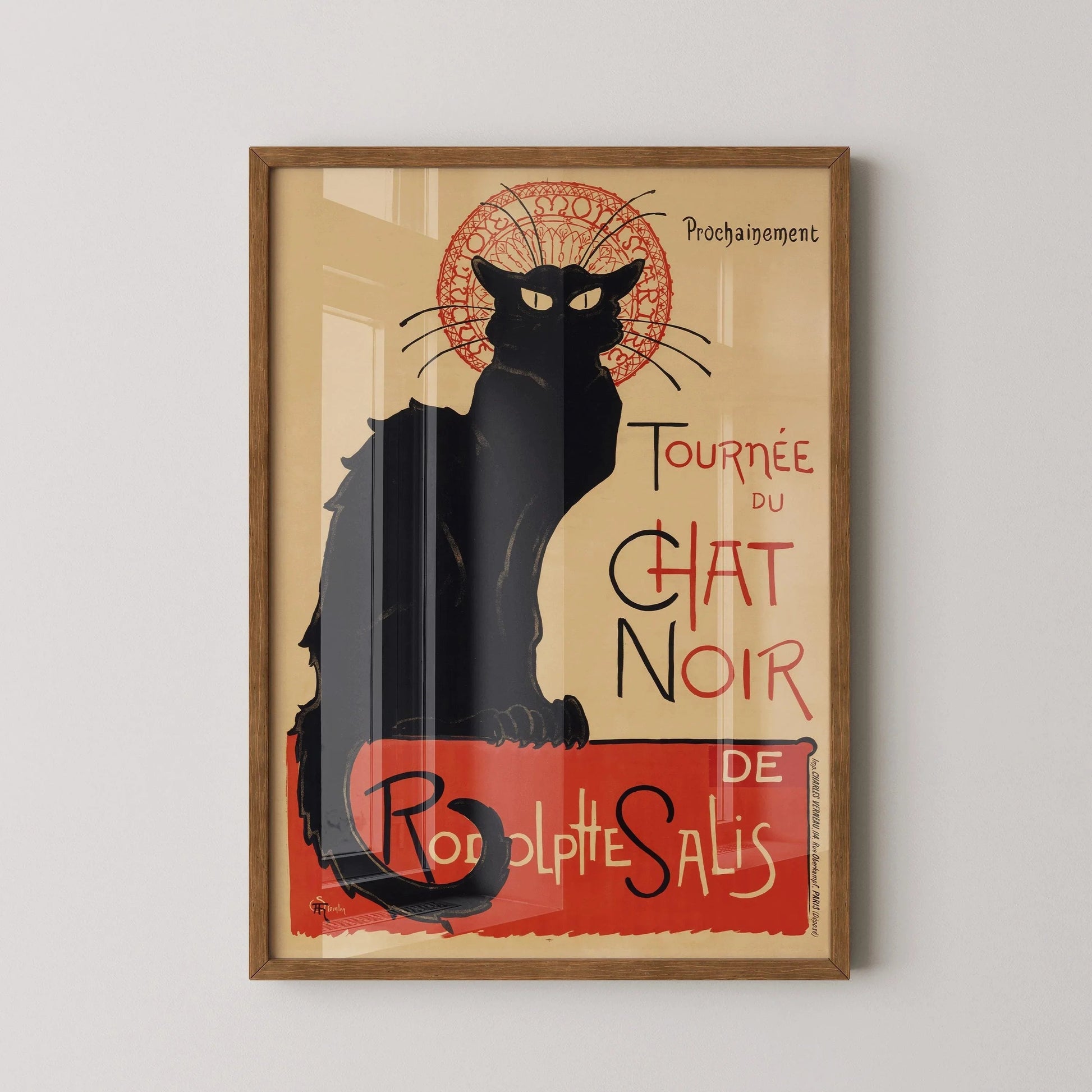 Steinlen Chat Noir - Affiche Chat Noir (disponible encadrée ou non encadrée)
