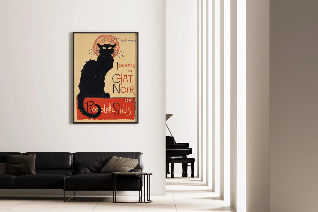 Steinlen Chat Noir - Affiche Chat Noir (disponible encadrée ou non encadrée)