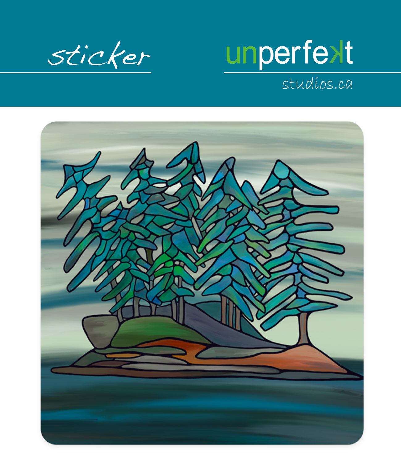 Autocollant en vinyle - Petite Île