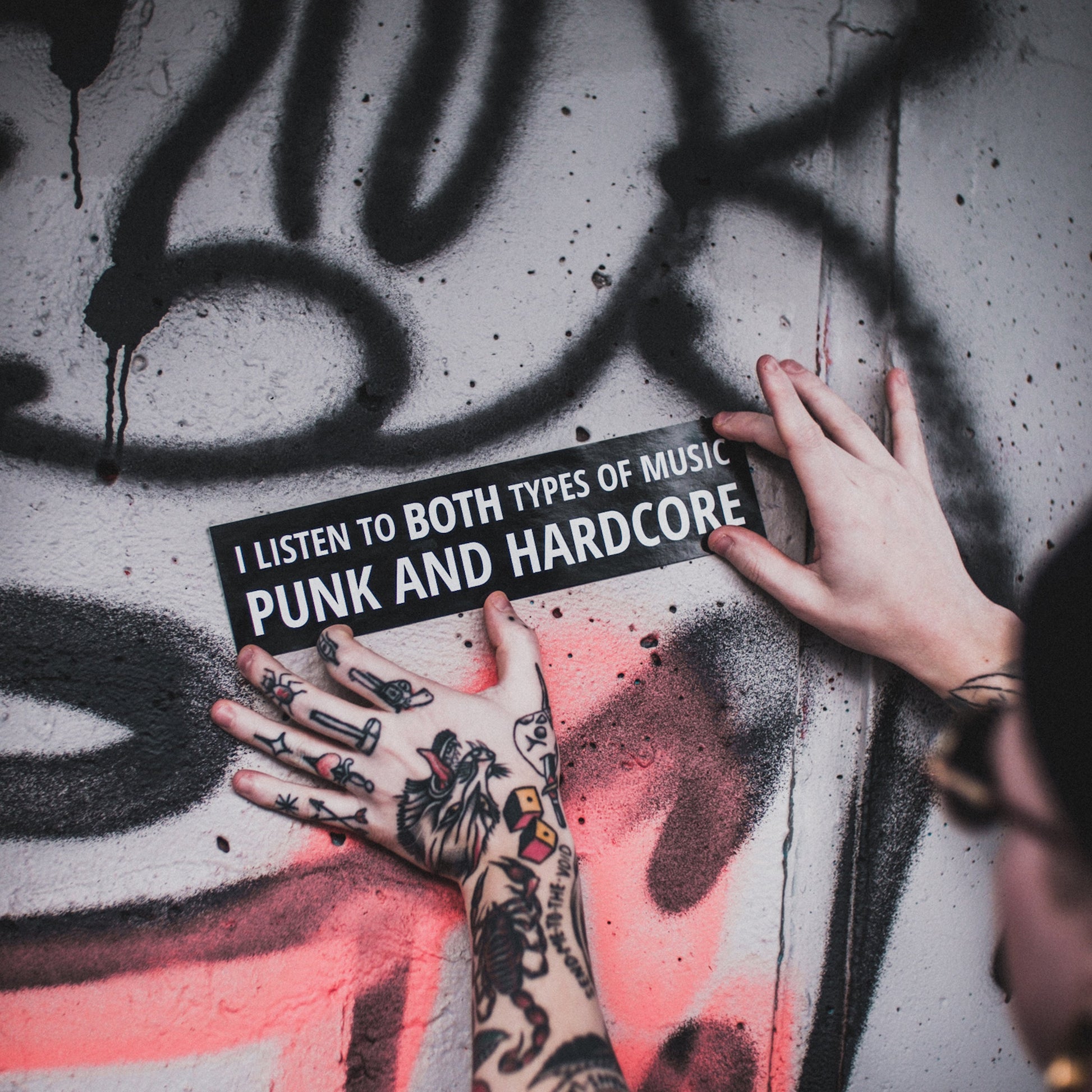 Autocollant pour pare-chocs « Les deux types de musique »