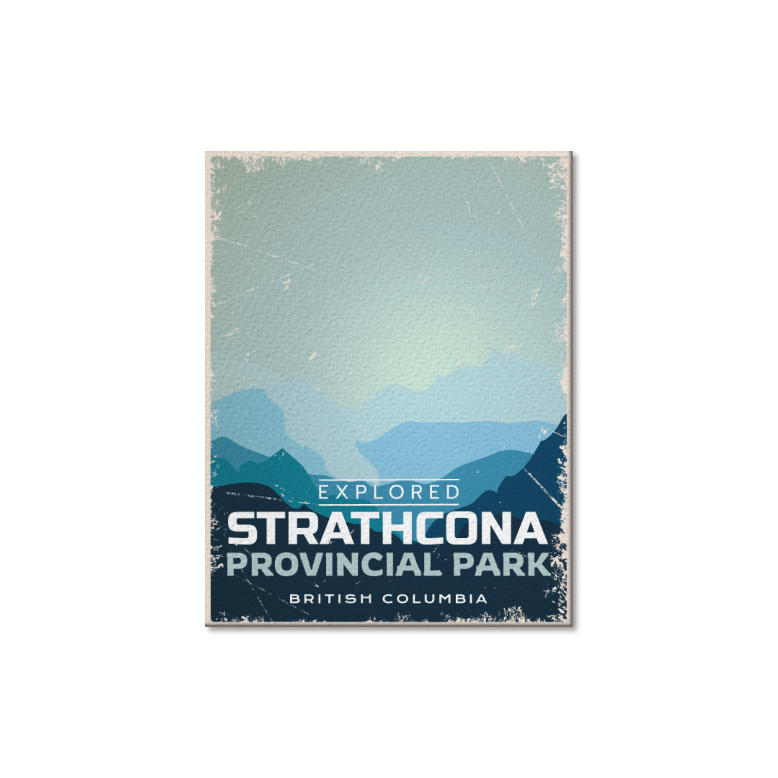 Carte postale du parc provincial Strathcona, en Colombie-Britannique