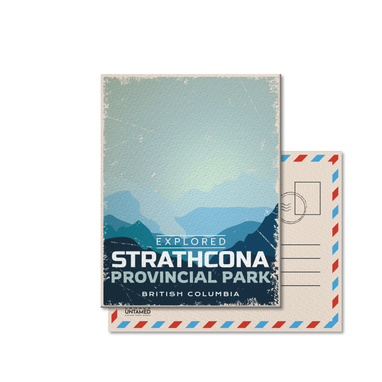 Carte postale du parc provincial Strathcona, en Colombie-Britannique