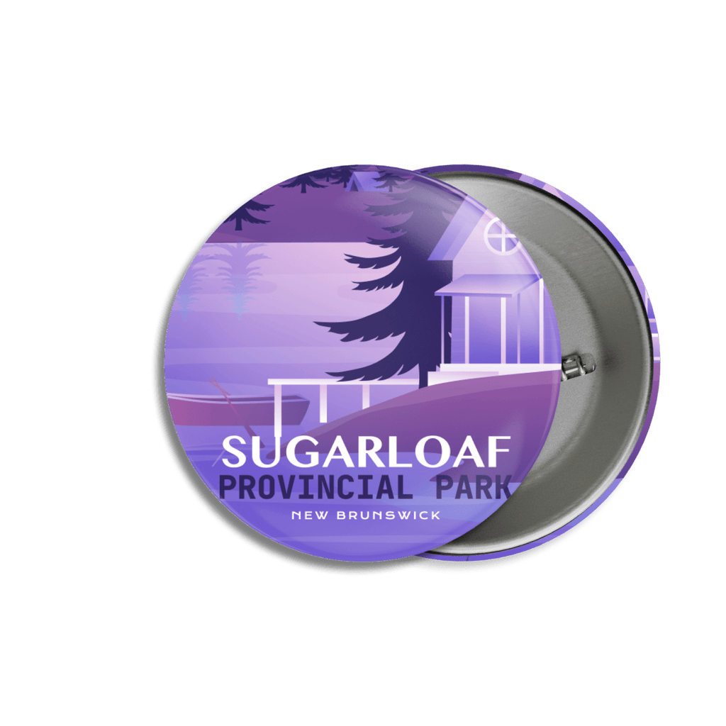 Sugarloaf Provincial Park of New Brunswick Pinback Button, Canada Parks