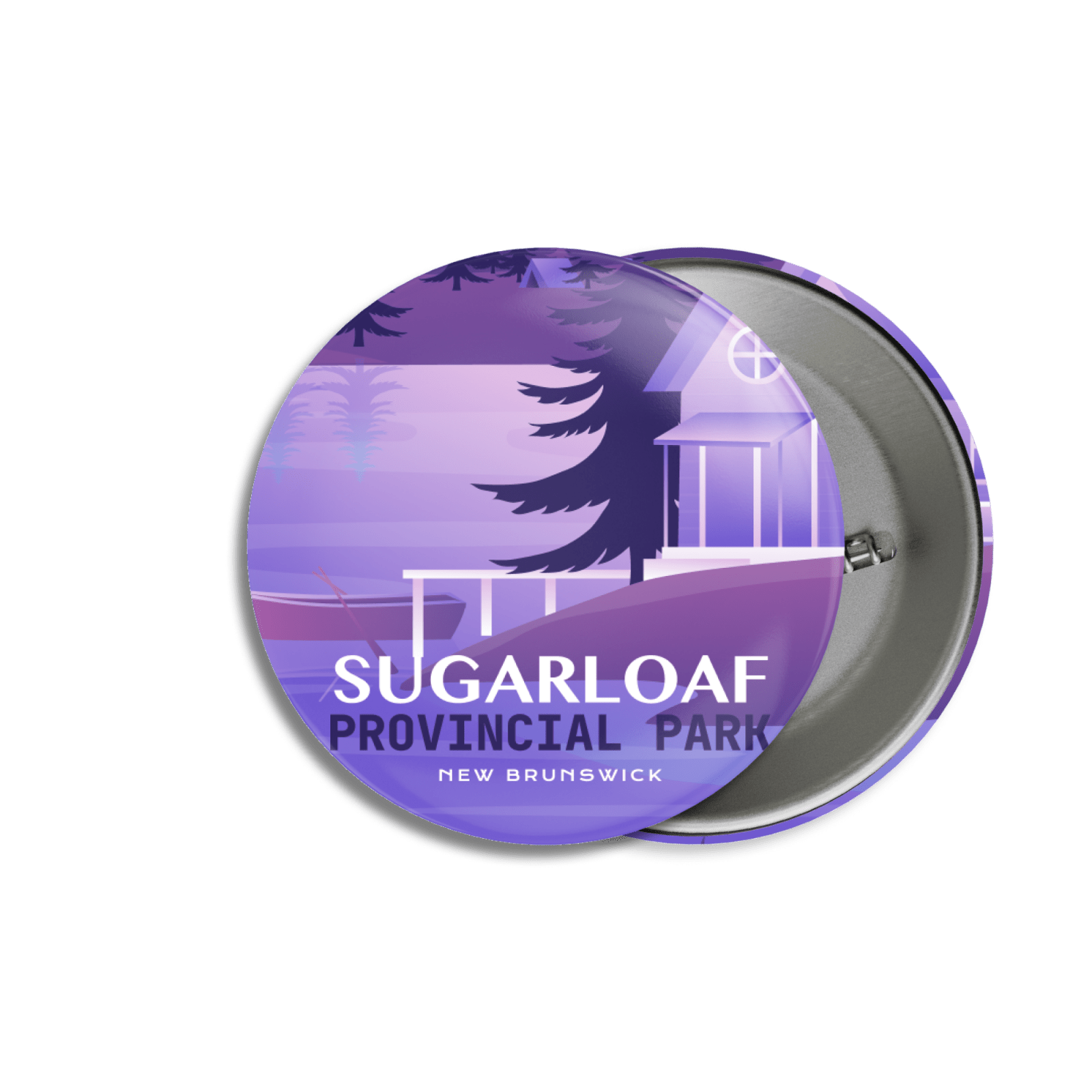 Sugarloaf Provincial Park of New Brunswick Pinback Button, Canada Parks