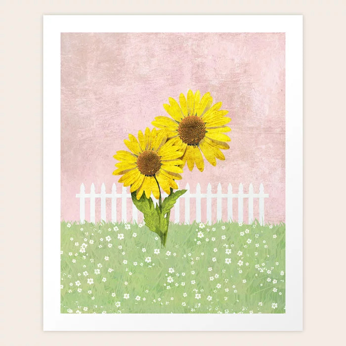 Impression d'art de tournesol dans le jardin