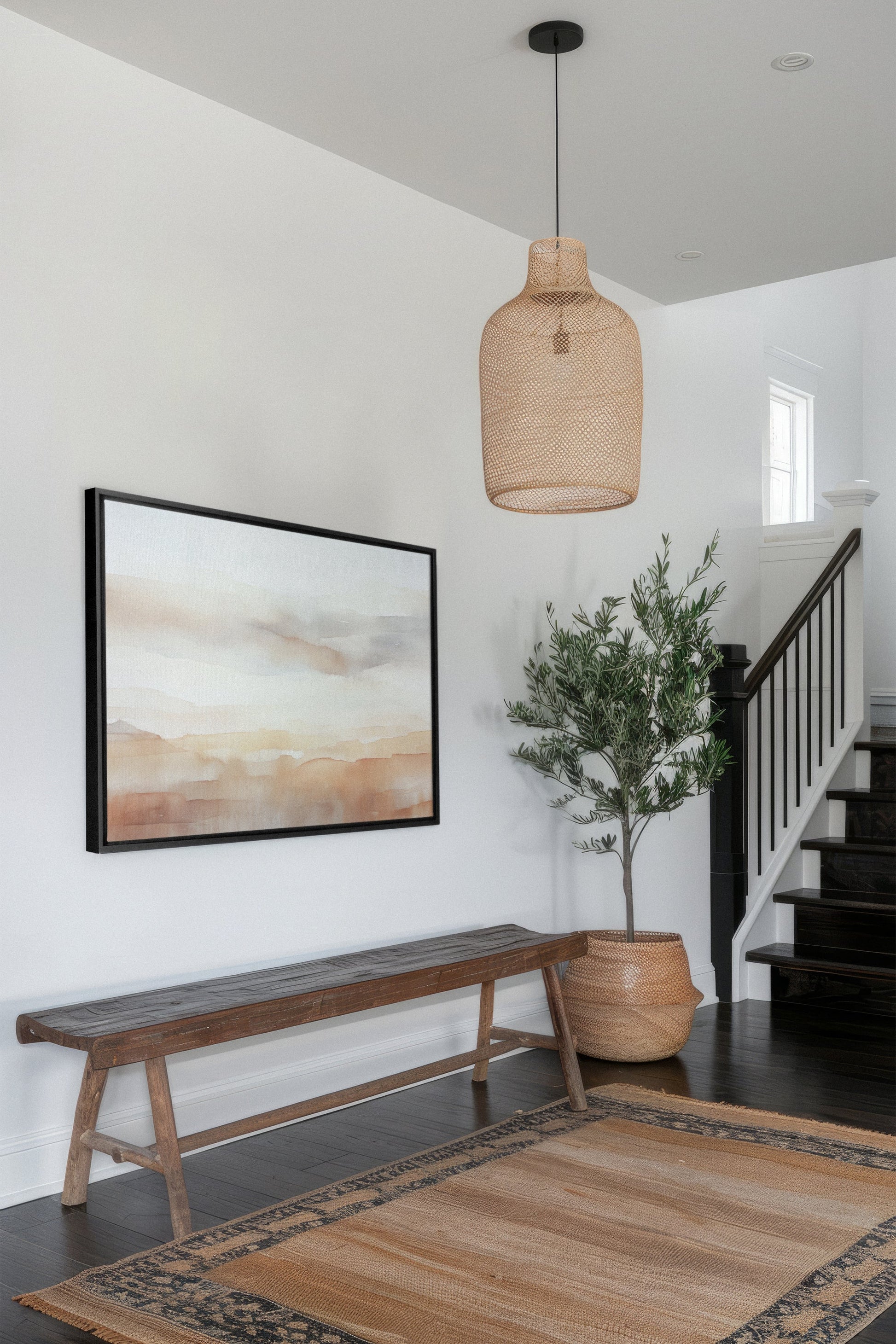 SUNSET STROKES, Stretched Canvas Artwork