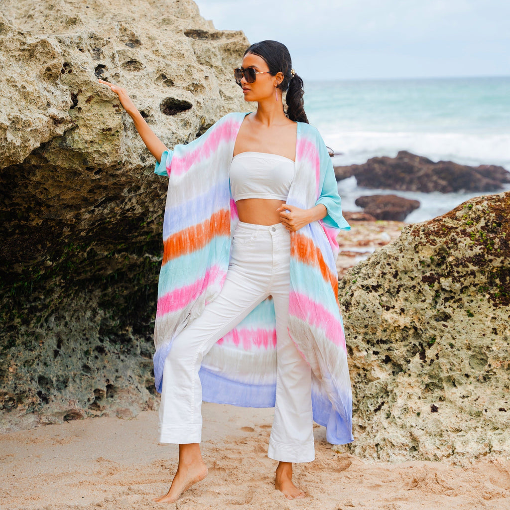 Stripey Kimono - Rainbow