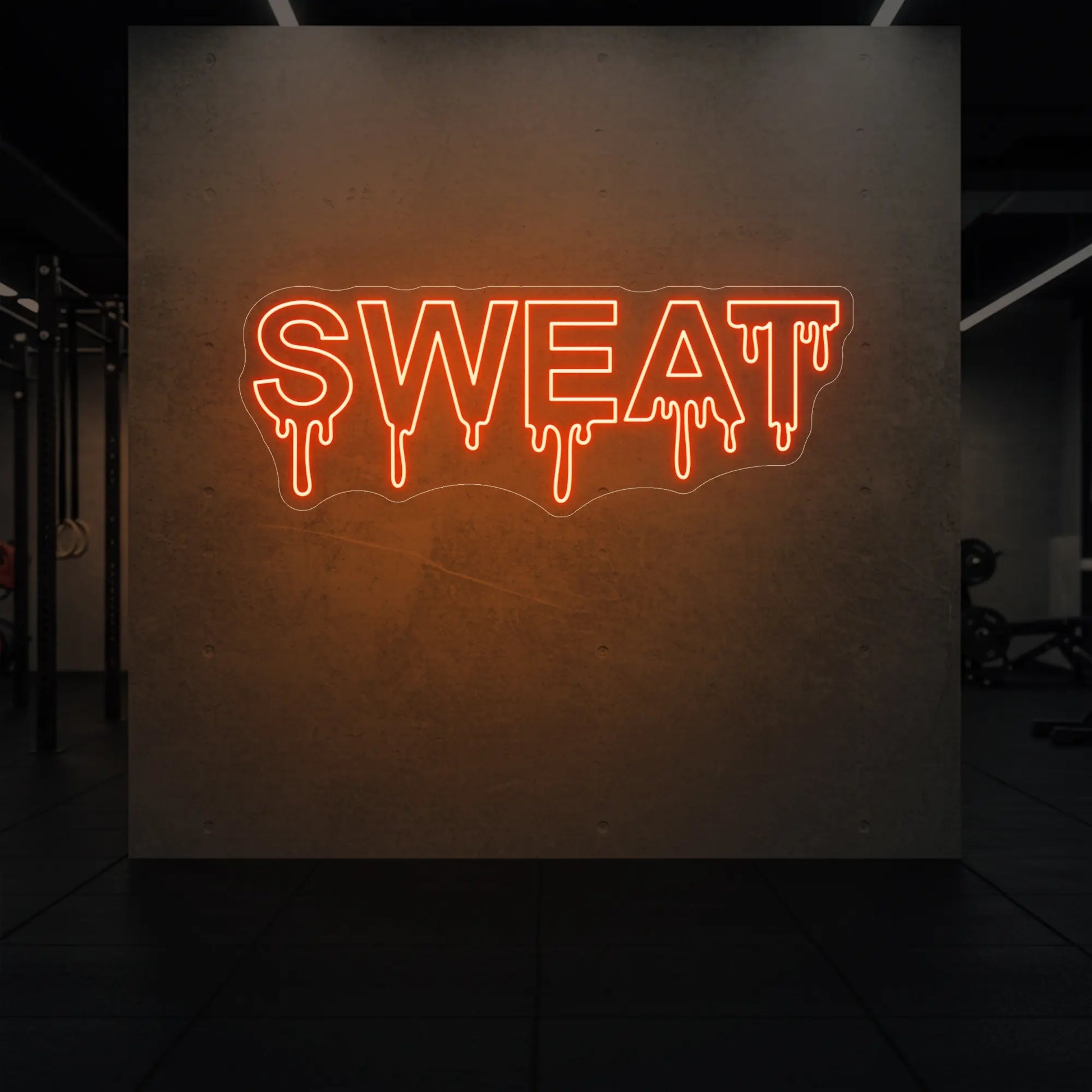 Enseigne lumineuse « Sueur qui dégouline »