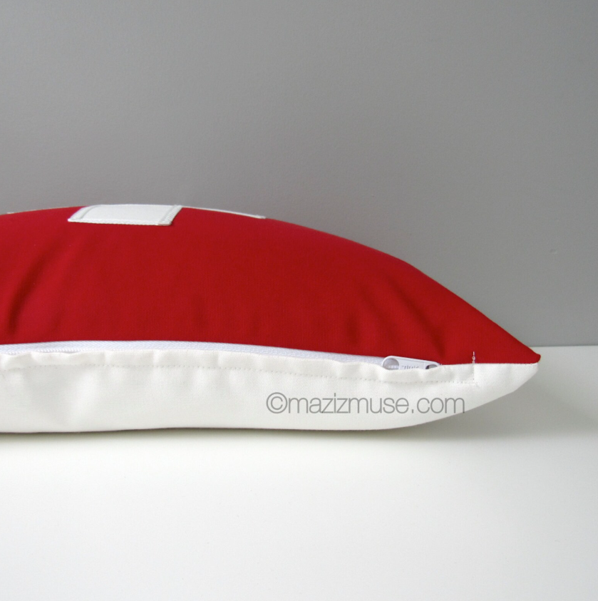 Housse de coussin drapeau suisse, décoration d'extérieur Sunbrella® 