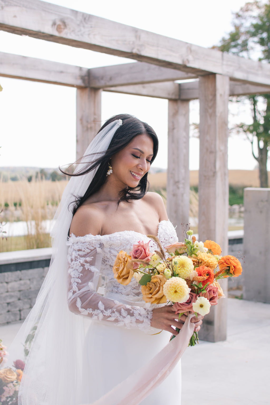 Voile de mariée drapé MARGARITE