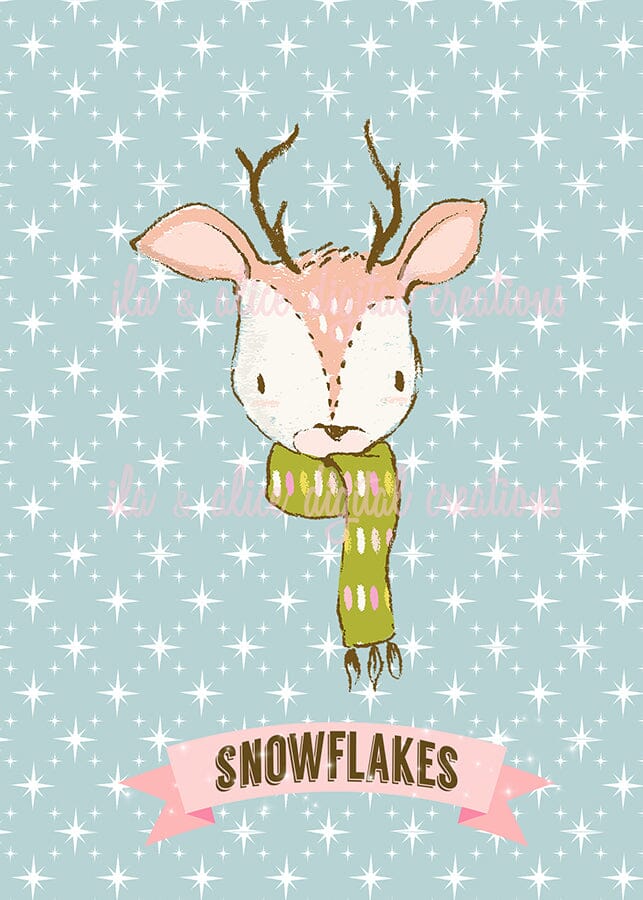 Illustrated Winter Woodland Animal Postcards
