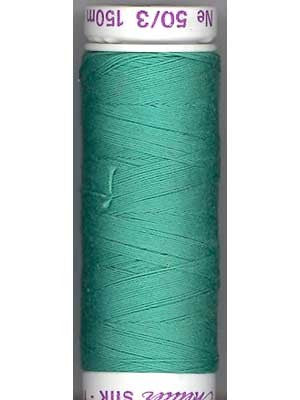 Fil de coton uni Mettler Silk-Finish 50wt, 150 m, vert bouteille 
