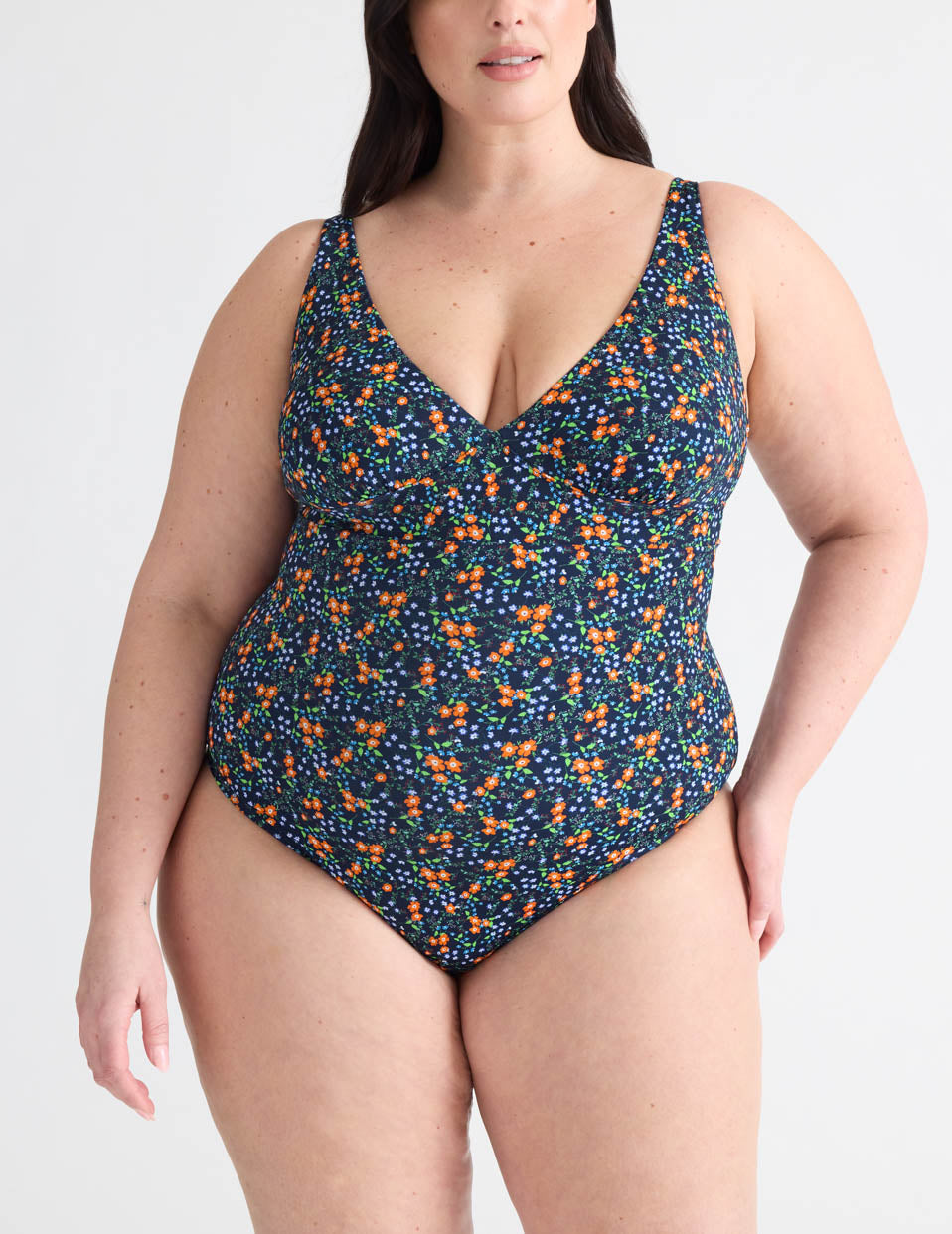 Leakproof Deep V One Piece Swimsuit