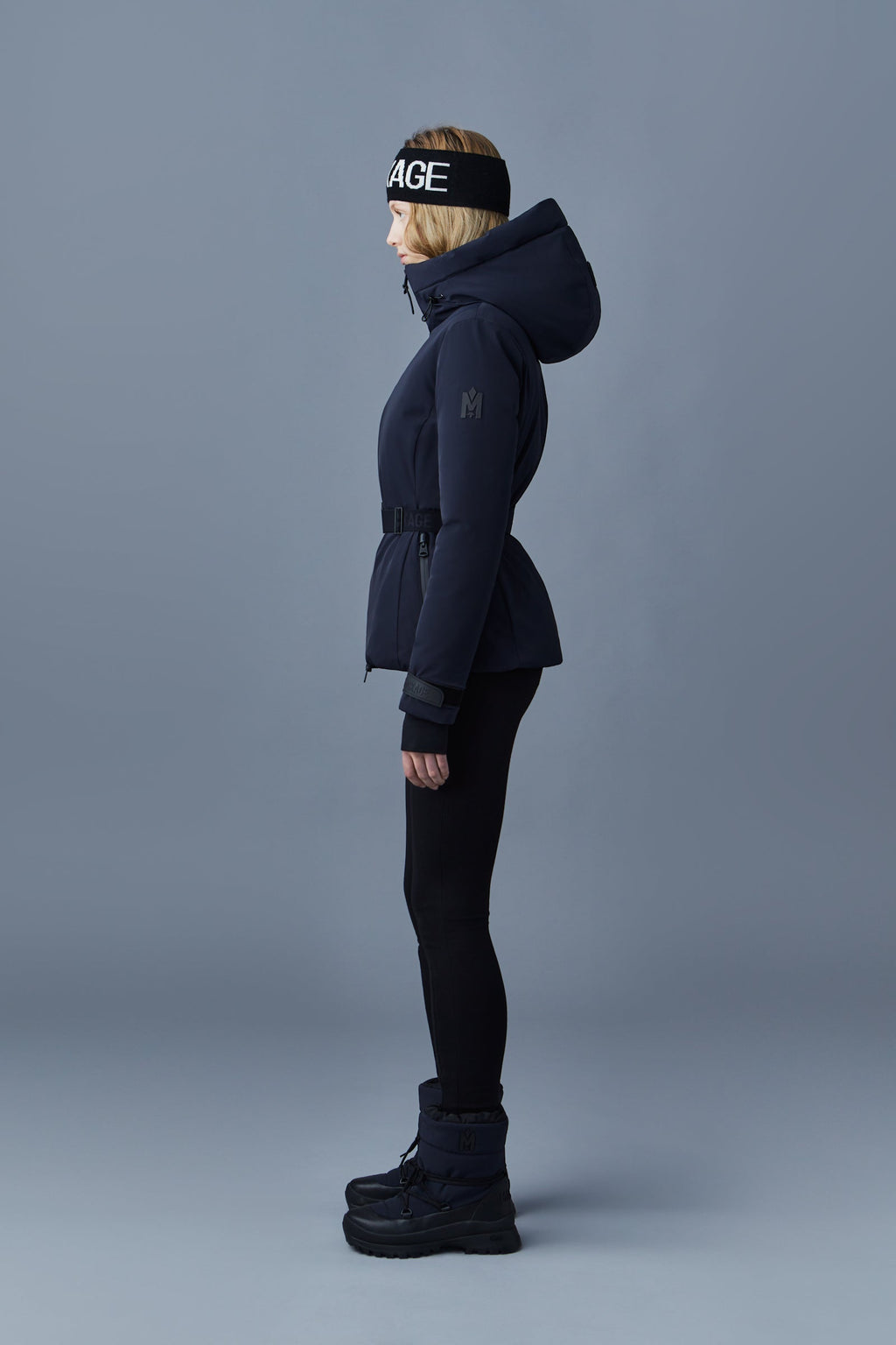 Veste de ski ceinturée en duvet avec capuche KRYSTAL Agile-360