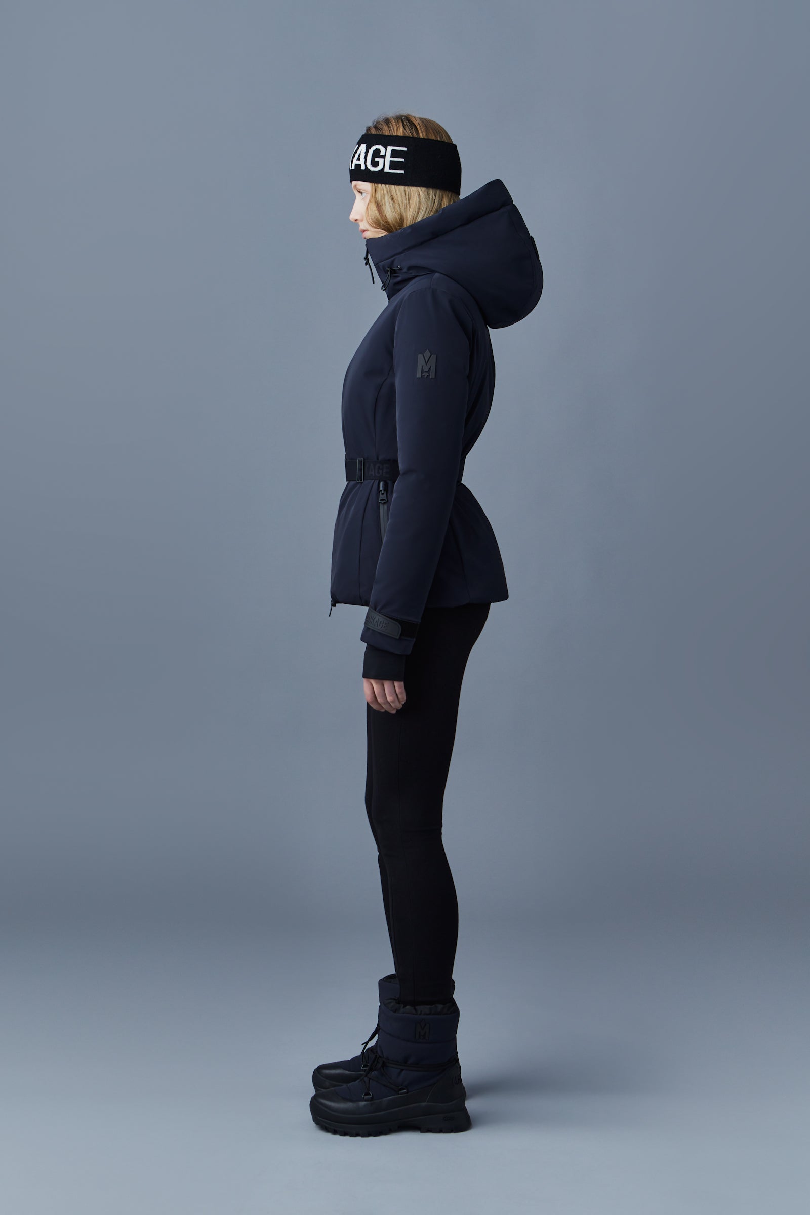 Veste de ski ceinturée en duvet avec capuche KRYSTAL Agile-360