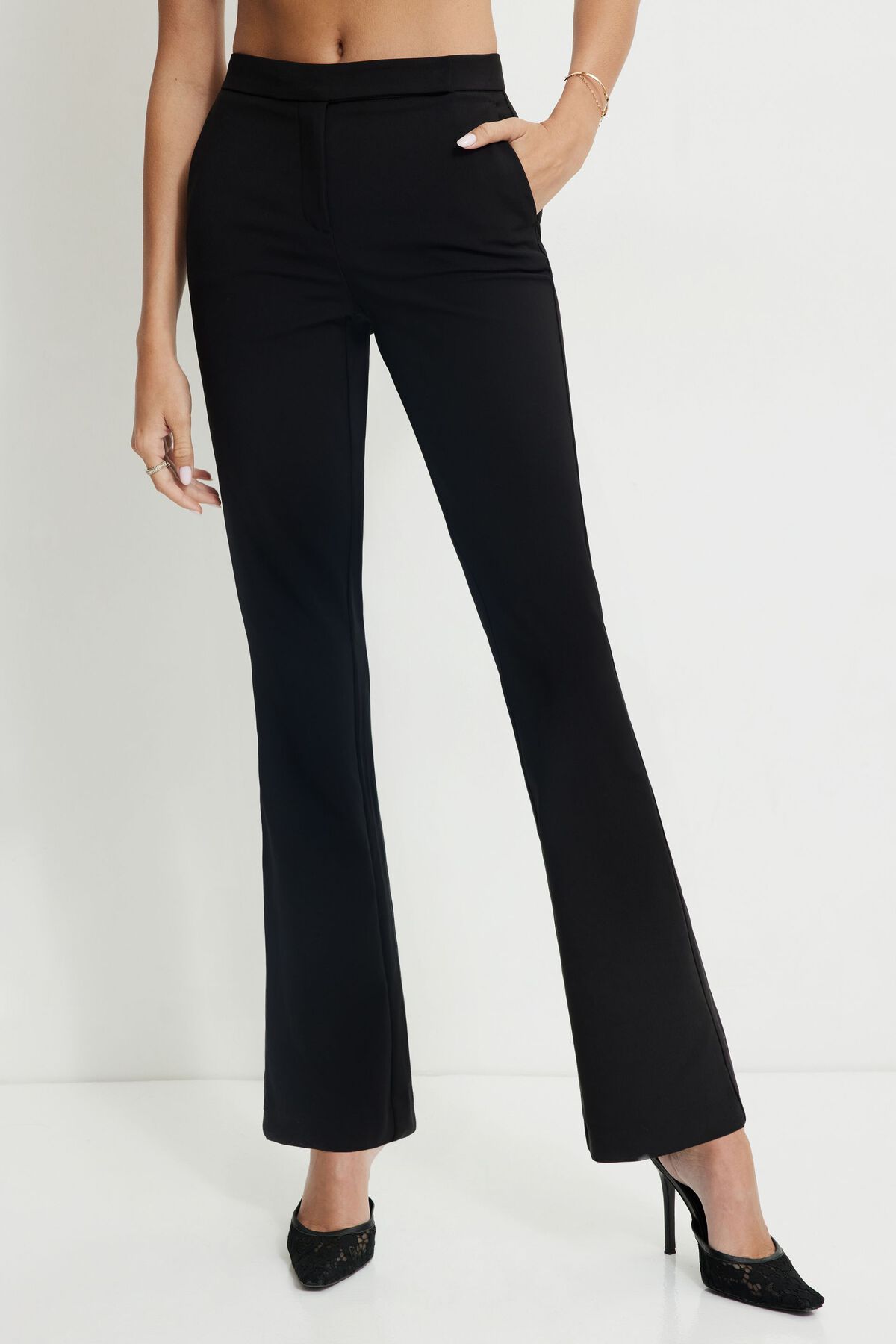 Mid Rise Bootcut Pants