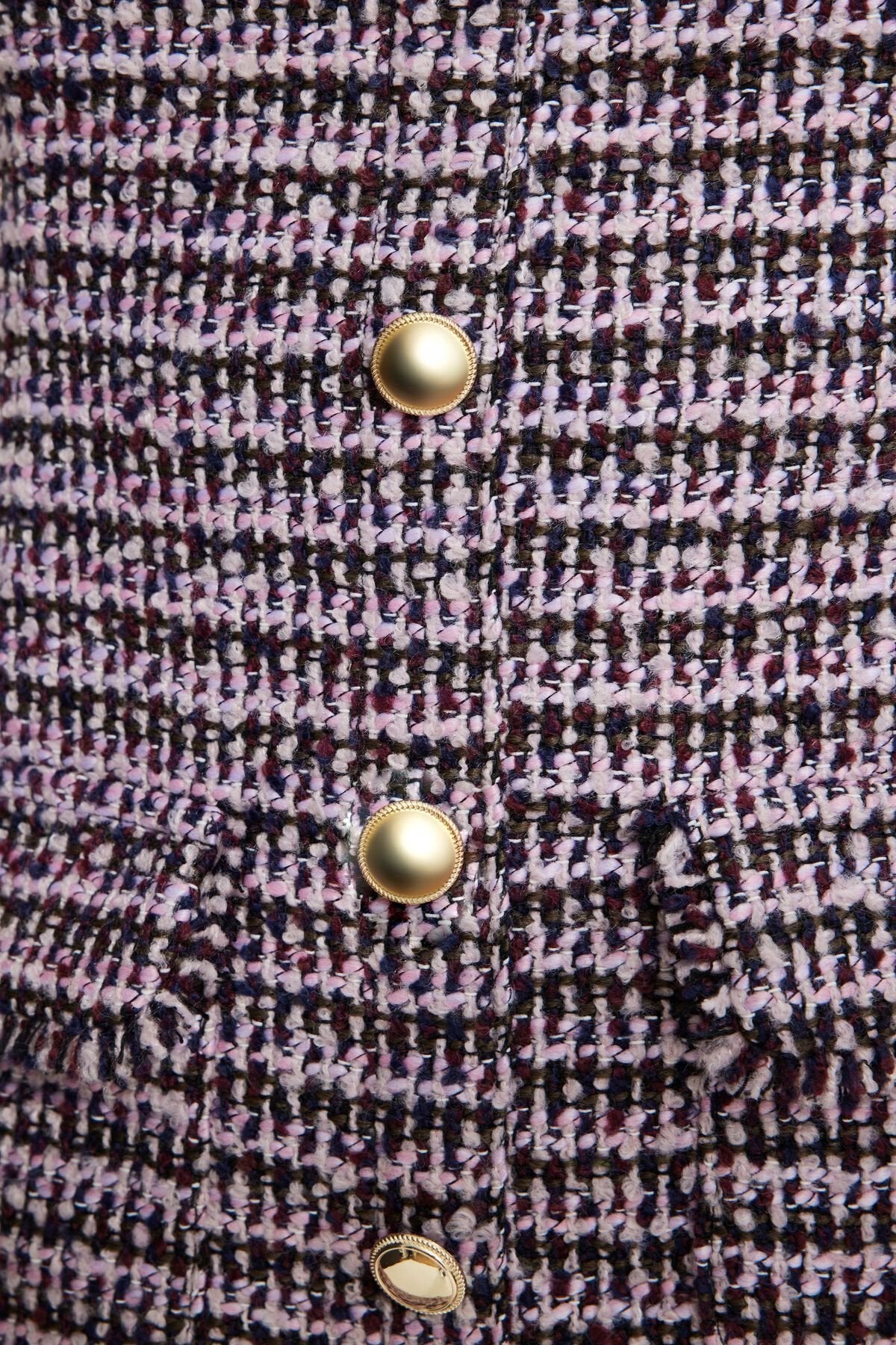 Mini-robe boutonnée en tweed