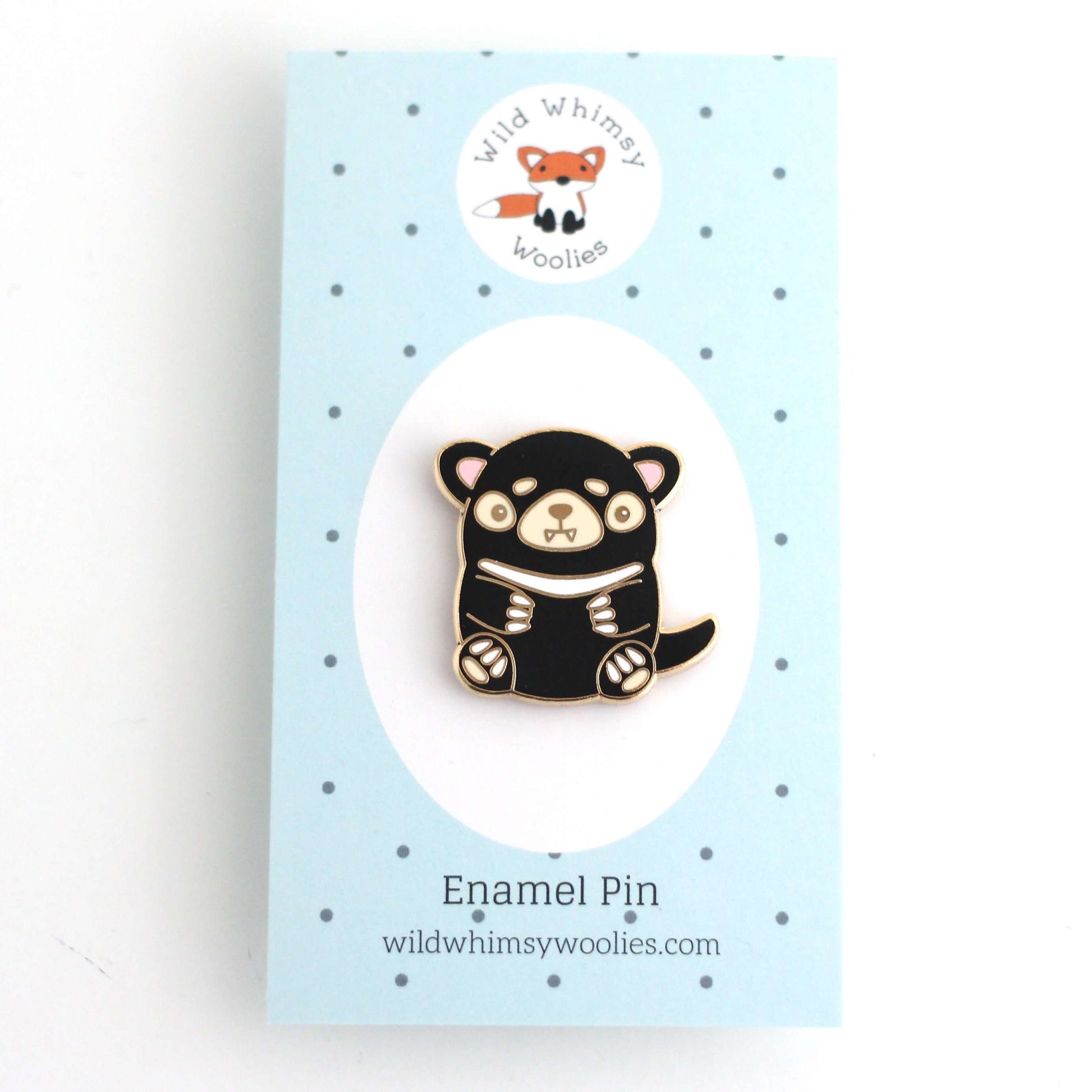 Pin's en émail Diable de Tasmanie - Pin's animal australien - Cadeau faune australienne