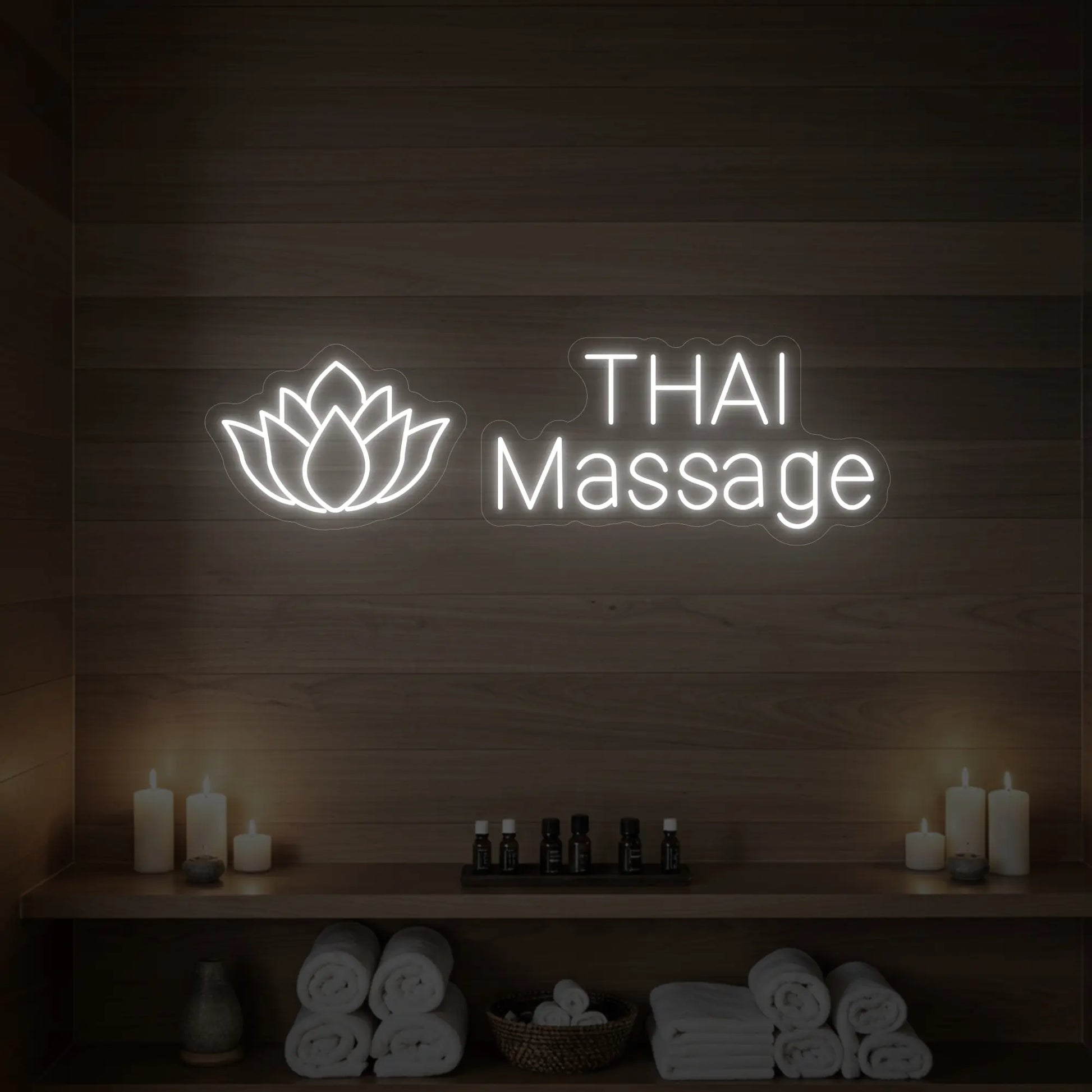 Enseigne lumineuse « Massage thaï »