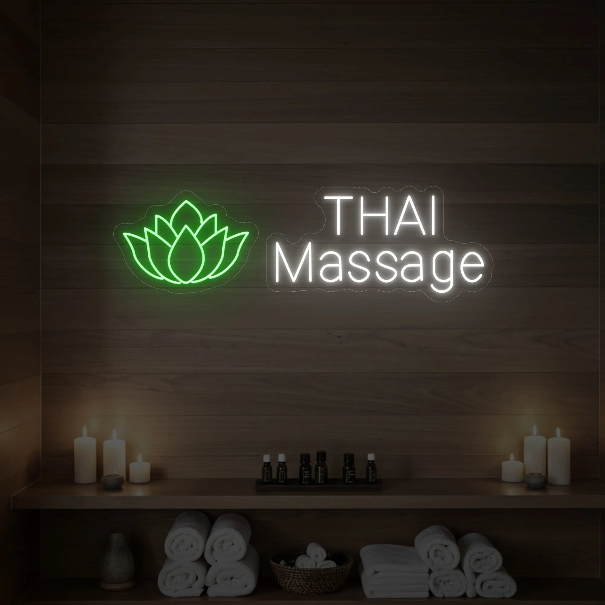 Enseigne lumineuse « Massage thaï »